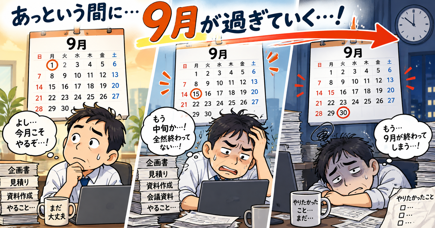 80点で出した。納得してない。でも、9月が半分終わった。