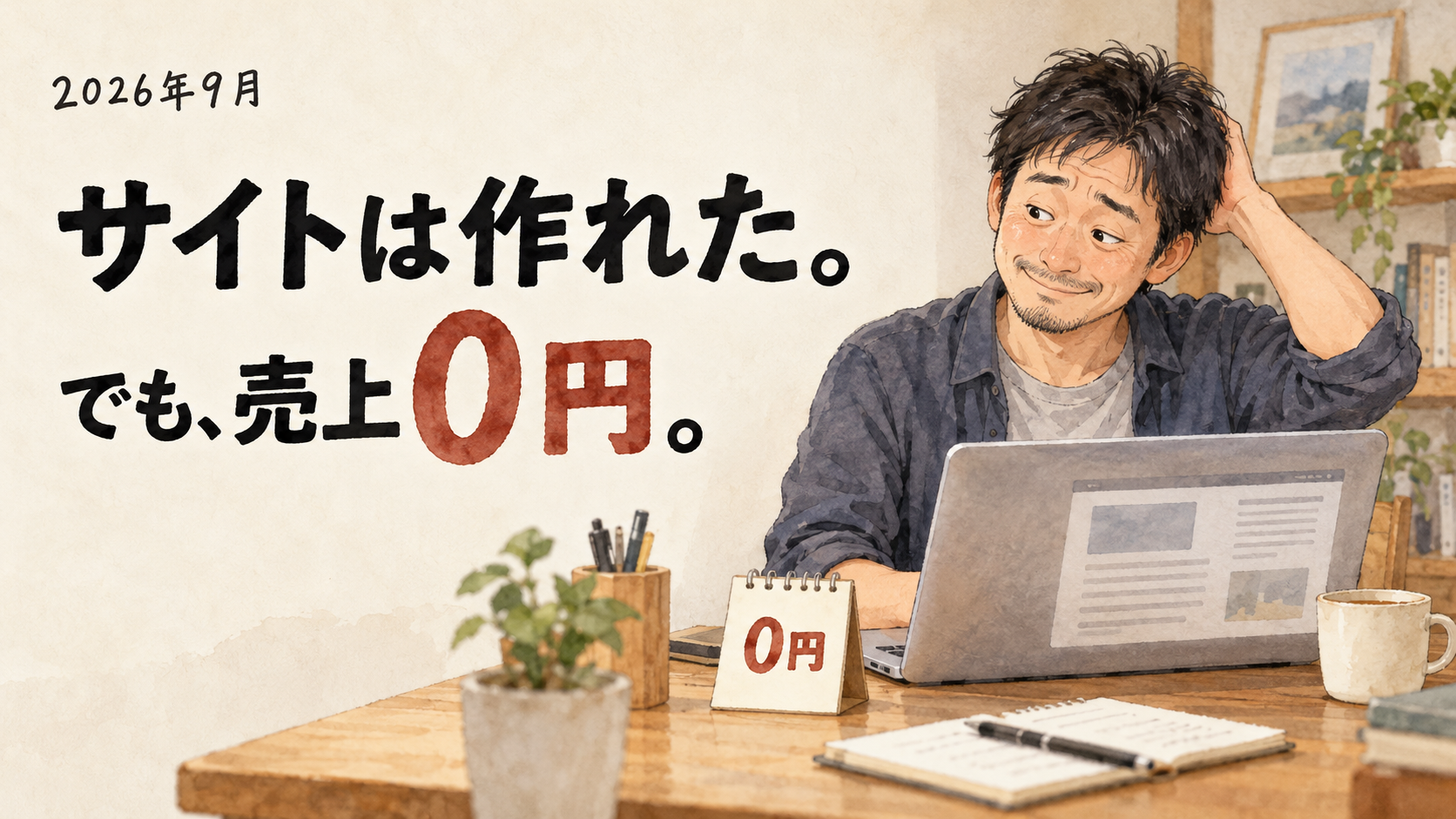 サイトは作れた。でも、2026年9月の売上は0円だった。